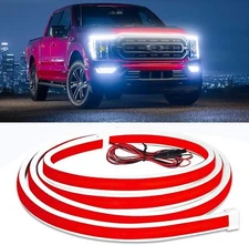 For Chevrolet Silverado Scan Start Up Car LED Hood Light Strip DRL White Running