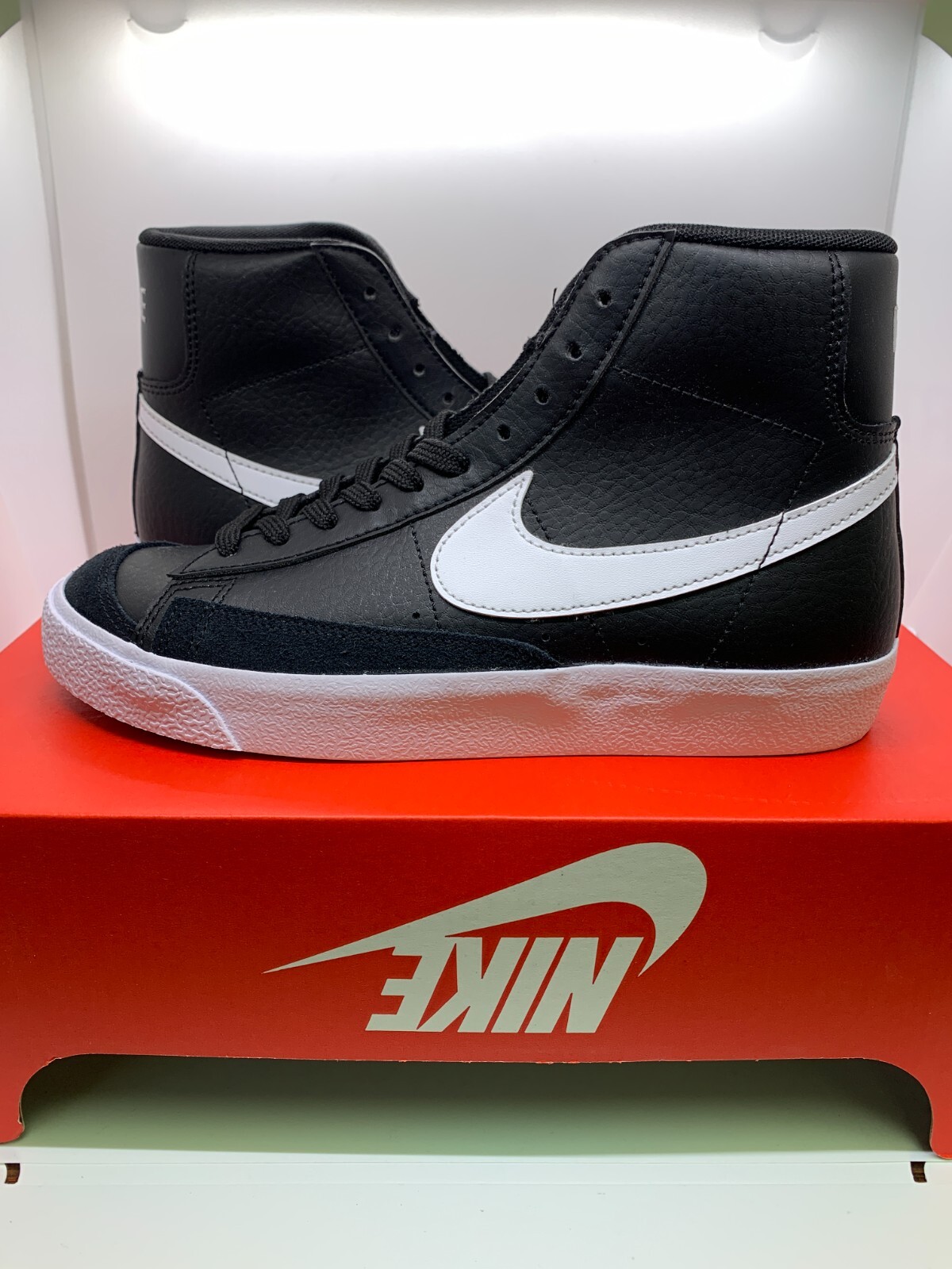 Nike Blazer Mid '77 GS Black White Shoes Size 6Y / Women's Size 7.5  DA4086-002 | eBay