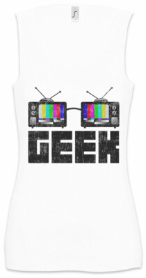 Geek TV Glasses Damen Tank Top Nerd TV Fun Glasses Admin Coder Computer