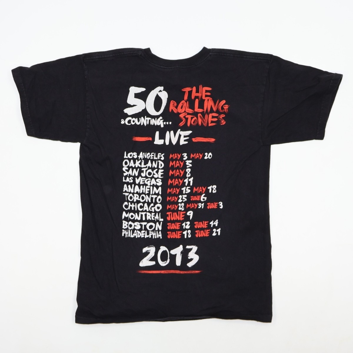 The Rolling Stones 50 Years Gorilla Women Black T-Shirt Size S/M 