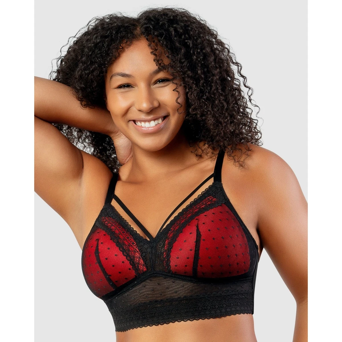 Parfait Mia Dot Longline Padded Lace Bralette