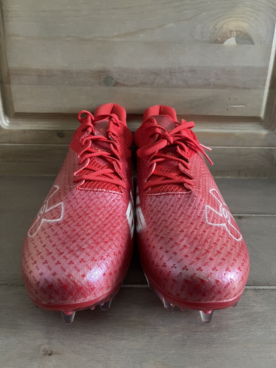 Under Armour Blur Smoke MC Football Cleat Shoe Mens Size 13 (3024015-600) Under Armour Blur Smoke MC Red Football Cleats 3024015-600  main image 3