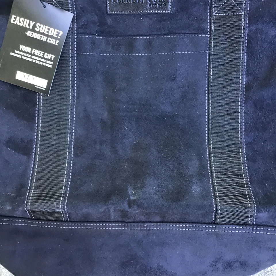 NWT Kenneth Cole New York Suede Duffle Black Bag 20” x 10" x 10" Strap - Image 4 of 4