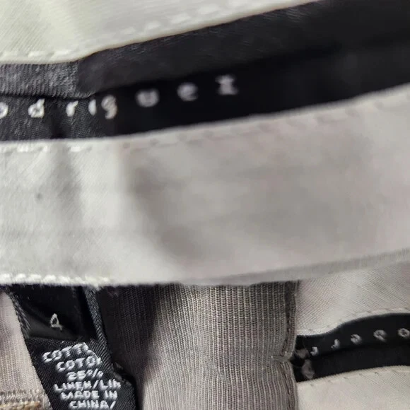 Bermudas cortas Robert Rodriguez para mujer talla 4 mezcla de lino Foto 4 de 4