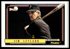 1992 Topps #141 Jim Leyland Pittsburgh Pirates