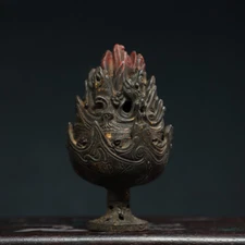 Old Collection Treasure Copper Tuo Jin [Boshan] Incense Burner