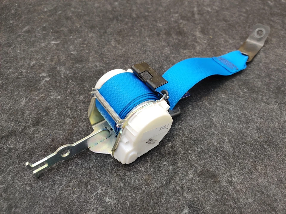 Cinturón de seguridad trasero izquierdo o derecho retractor azul S4FGA 72117348565 OEM BMW i8 2014-19 Foto 3 de 4