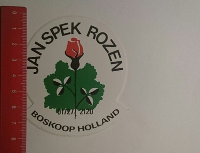 Decal/Decal: Jan Spek Rozen Boskoop Holland (06011795)