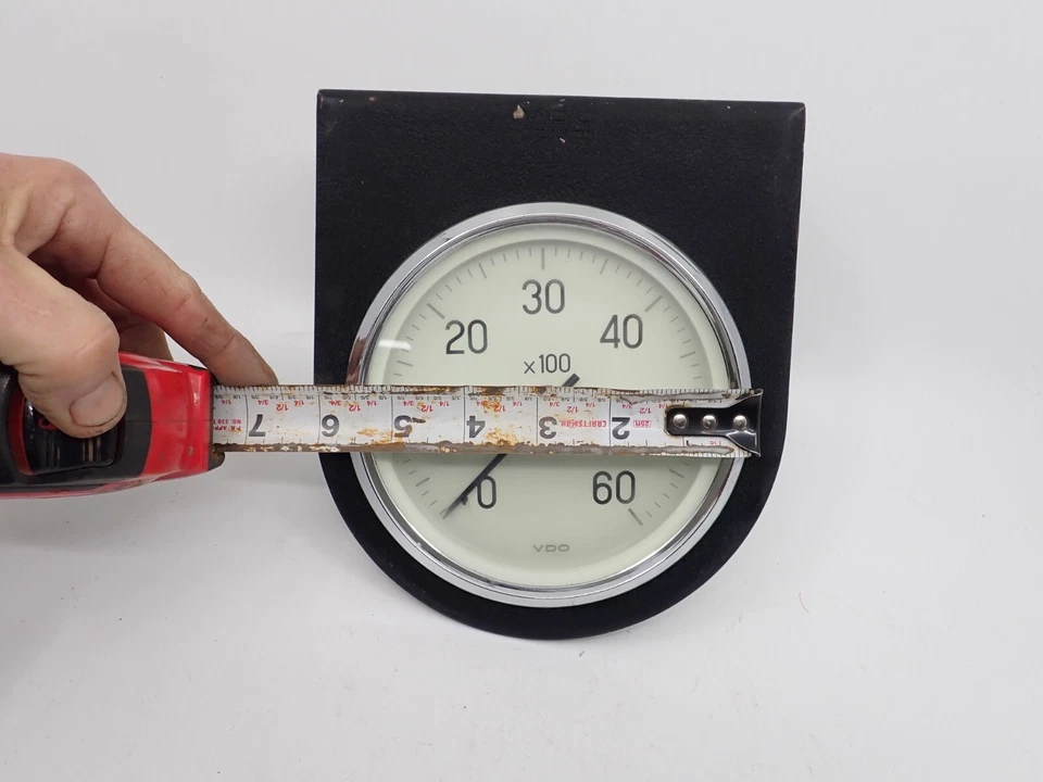 HUGE Vintage VDO 6,000 RPM Tachometer RPM Gauge Over 5" Diameter Prototype? COOL - Image 3 of 4
