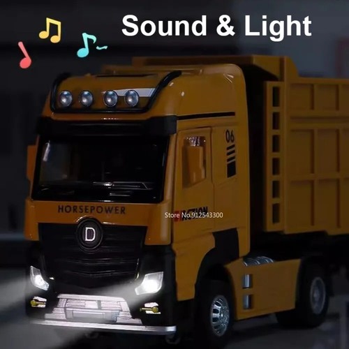 1:50 Muldenkipper Modellauto l Druckguss, Sound & Licht, LKW, Kinder Geschenk - Bild 2 von 6