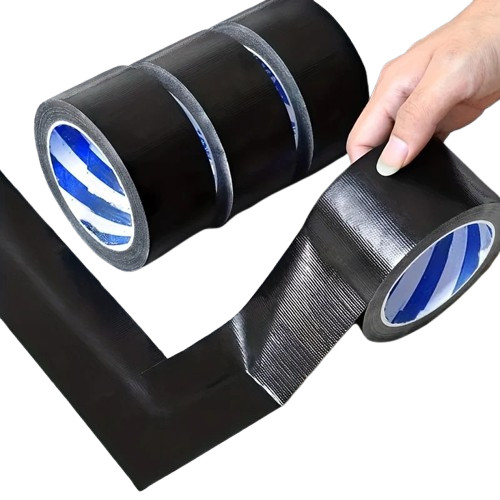 Ruban adhésif robuste noir 4,5cm idéal pour réparations de jardin