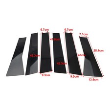 Pillar Post Door Window Cover Trim Kit For Mitsubishi Outlander 2022-2024