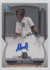 2023 Bowman Chrome Prospect Refractor 258/499 Abel Bastidas #CPA-AB Auto 5x8