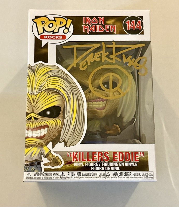 Derek Riggs Signed Iron Maiden Funko Pop ‘KILLERS Eddie’ #144 JSA