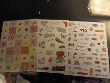 3X STICKERS FOR SCRAPBOOKING/JOURNALS 19X14 CM ST275