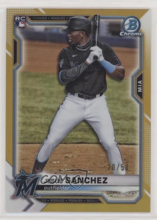 2021 Bowman Chrome Gold Refractor 20/50 Jesus Sanchez #35 Rookie RC