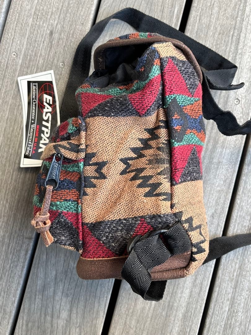Eastpak Mini Backpack Native Pattern Leather 9x6.… - image 6