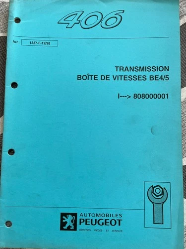 1998 Peugeot 406 Transmission Gearbox Be 4/5 Catalog / Brochure -