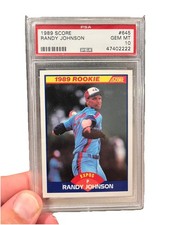 1989 SCORE # 645 Randy Johnson RC PSA 10 GEM MT MONTREAL EXPOS !!!