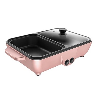 2-in-1 Indoor Non-Stick Electric Hot Pot and Frying Pan Portable Electric4911