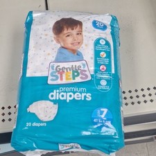 Gentle Steps Premium White Size 7 Baby Diapers 20 Count for 41 lbs  Over