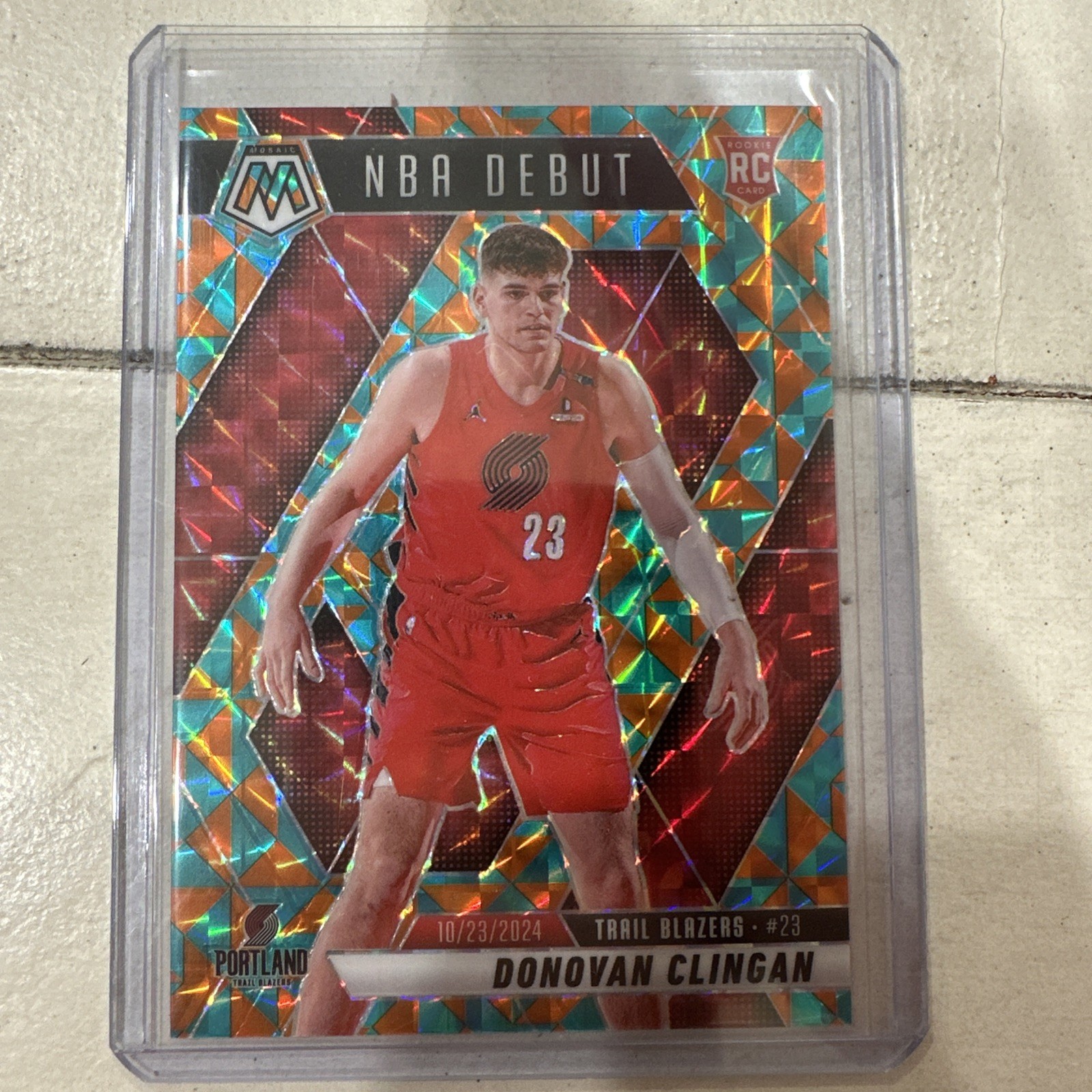 2024-25 Panini Mosaic Rookies Donovan Clingan #246 Tessellation Mosaic /15