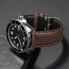Genuine Calfskin Leather Watch Band 18mm 20mm 22mm 24mm Butterfly Buckle Strap