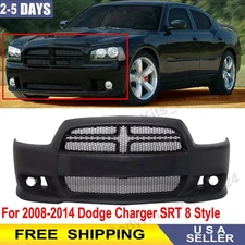 For 2008-2014 Dodge Charger SRT 8 Style Front Bumper Body Kit w/ Grille Assembly