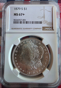 ⭐1879 S NGC MS67+ Morgan Silver Dollar-Beautiful Clean Coin⭐