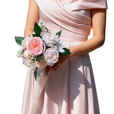 7 Inch Blush Wedding Bouquet for Bride Bridesmaid,Small Wedding Bouquet, for ...