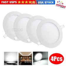 4Pack 6Inch LED Ceiling Lights Ultra-Thin Recessed Retrofits Kit 6000K Daylight