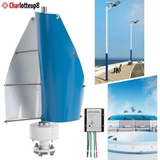 100W Vertical Axis Wind Turbine Generator 12V with Controller Home Windmill Kit