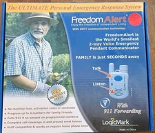 LogicMark Freedom Alert Fall w/ DECT Emergency Comm Open Box ~ Model 35511 