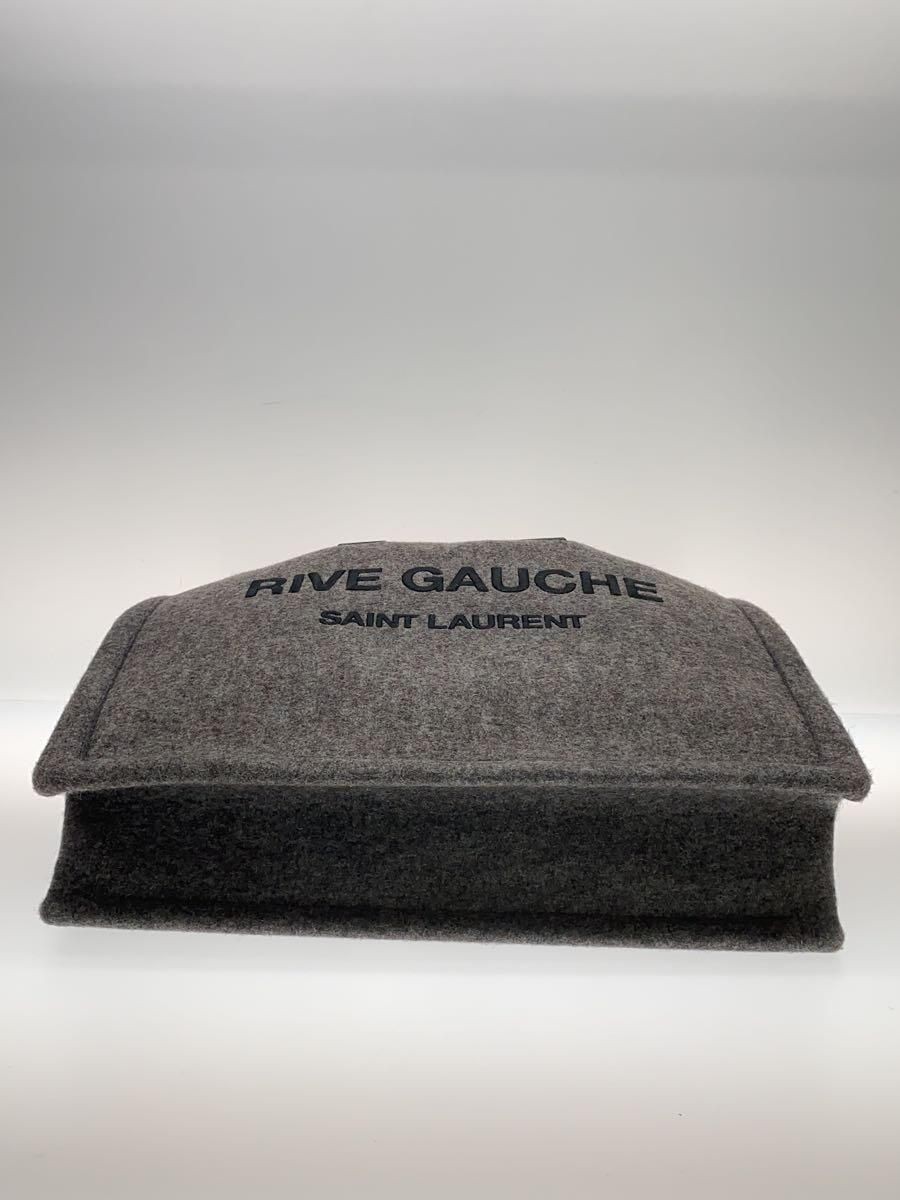 Borsa tote SAINT LAURENT lana pelle di vitello Rive Gauche grigio grigio VLR509415 0621 usata