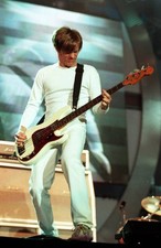 Canadian pop star Bryan Adams performs at Net Aid concert at Wembl- Old Photo