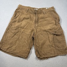 Old Navy 100 Linen Shorts Men s Size 33 Brown Casual Chino Ultimate Flat Front