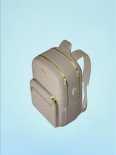 VANKEAN 17  Laptop Backpack Dusty Pink Quilted Travel Work School Bag USB New