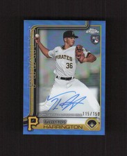 Thomas Harrington 2025 Topps Chrome #RA-THA Blue Refractor RC 115/150