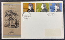 1971 UK Royal Mail Literary Anniversaries FDC First Day Cover + Insert