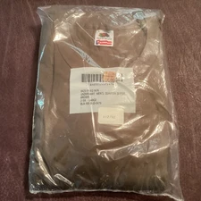 NOS Fruit of The Loom Men's Undershirts Quarter Sleeve Brown  3 in Pkg. Size Lg.