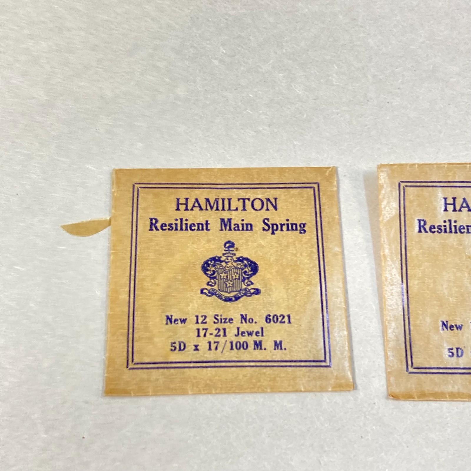 Vintage Hamilton Resilient Mainspring 2 Pc Replacement Parts | eBay