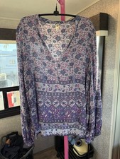🦋Spell And The Gypsy M Kombi Boho Blouse Lavender EXC