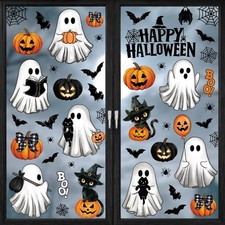 8 Sheets Halloween Ghost Window Cling Stickers Decoration