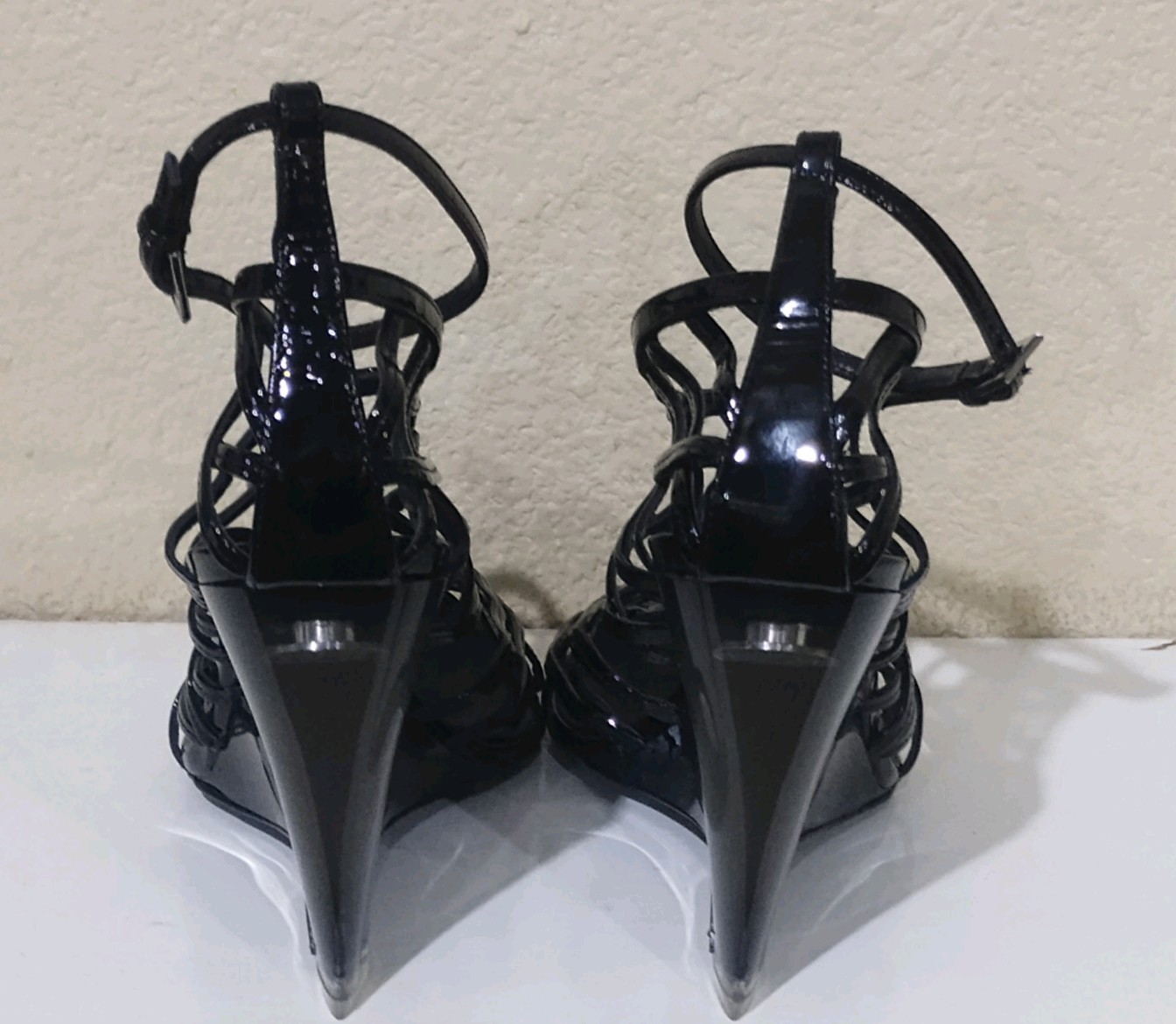 Authentic Alaia  La 'Cage collection Women's Wedge Heels Sz 40 $2,100 Ultra Rare image 4