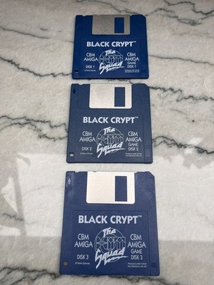 Commodore Amiga Black Crypt Spiel (The Hit Squad) NUR DISKETTEN GETESTET UND FUNKTIONSFÄHIG 