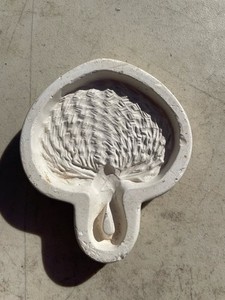 VTG Master Molds 439 Palm Leaf Hand Fan Ornament Coaster Ceramic Mold Slip Cast