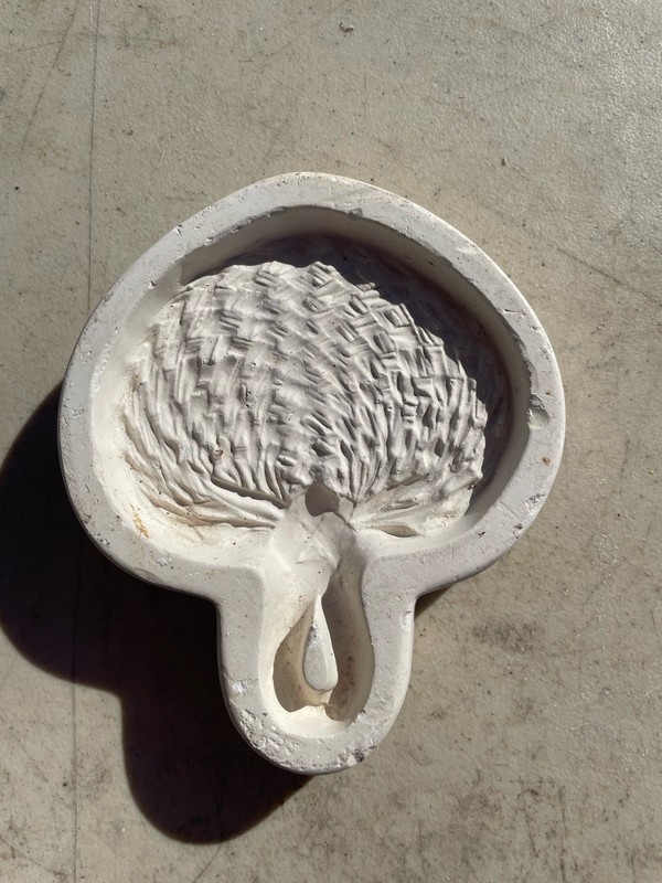 VTG Master Molds 439 Palm Leaf Hand Fan Ornament Coaster Ceramic Mold Slip Cast