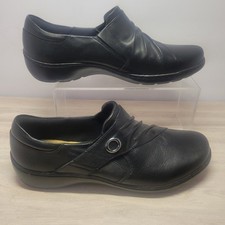 Clarks Women's Cora Aubrie Black Slip On Comfort Shoe. Size New No Box