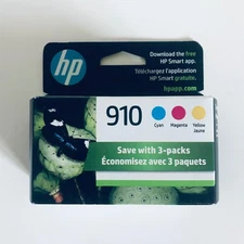 2027 Genuine HP 910 Tri-Color Cyan Magenta Yellow Ink Cartridge 3YN97AN Sealed