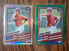 2026 USA Stars & Stripes Andrew Jimenez SILVER PRIZM #146 and Andres GREEN #95
